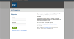 Desktop Screenshot of login.bcit.ca