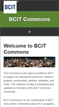 Mobile Screenshot of commons.bcit.ca